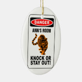 警告のドアオーナメントカスタマイズ! セラミックオーナメント (右)