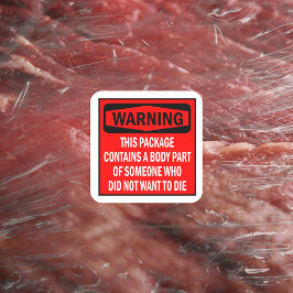 警告のパッケージビーガン活動 スクエアシール