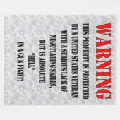 警告のフリースブランケット フリースブランケット (正面(横))