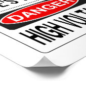 警告のポスターカスタマイズ! ポスター (角)