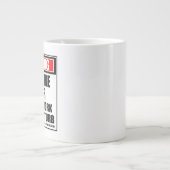 警告のミニバイク懸命 ジャンボコーヒーマグカップ (正面)