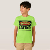 警告のラテンアメリカ系の子供のTシャツ Tシャツ (正面フル)