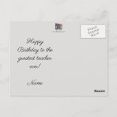 警告のラベル先生はがき ポストカード (裏面)