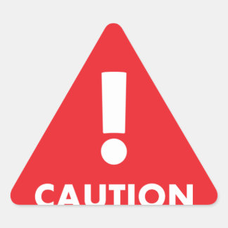 警告の三角形 – 赤い白の可視性の安全性 三角形シール