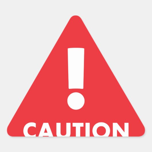 警告の三角形 – 赤い白の可視性の安全性 三角形シール (正面)