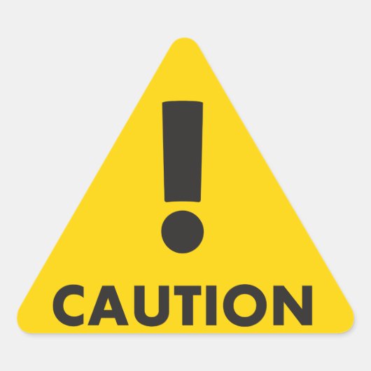 警告の三角形 – 黒い黄色の可視性の危険 三角形シール (正面)