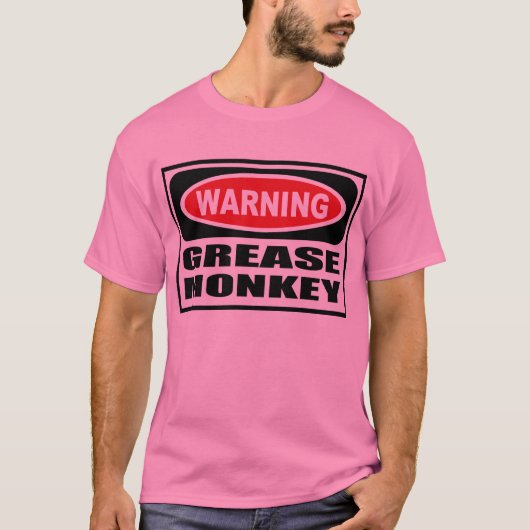 警告の修理工の人のTシャツ Tシャツ (正面)