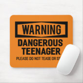 警告の危ない10代の若者のマウスパッド マウスパッド (マウス)