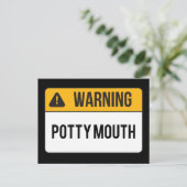 警告の口 – Potty Mouth ポストカード (スタンド正面)