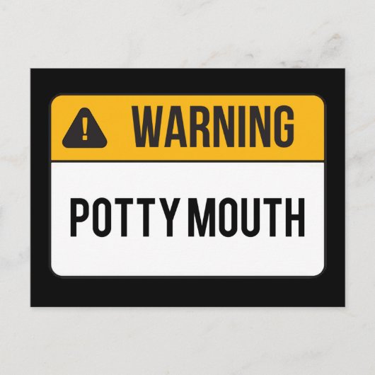 警告の口 – Potty Mouth ポストカード (正面)