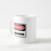 警告の婦人警官マグ コーヒーマグカップ (正面左)
