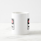 警告の婦人警官マグ コーヒーマグカップ (中央)