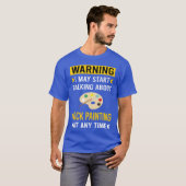 警告の岩絵 ビンテージ Tシャツ (正面フル)