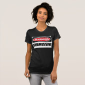 警告の従順な女性の暗いTシャツ Tシャツ (正面フル)