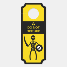 警告の戦士のスケルトンを邪魔しない ドアノブサイン