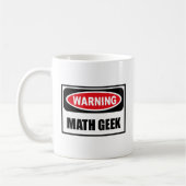 警告の数学のギークのマグ コーヒーマグカップ (左)