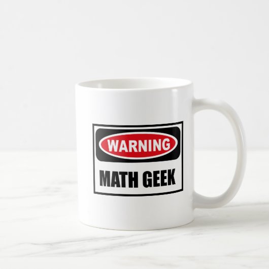 警告の数学のギークのマグ コーヒーマグカップ (右)