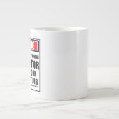 警告の検索と回復ダイビングインストラクター ジャンボコーヒーマグカップ (正面)