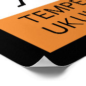 警告の気性ウクレレ選手ポスター ポスター (角)