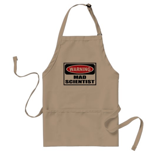 警告の気違いの科学者のエプロン スタンダードエプロン (正面)