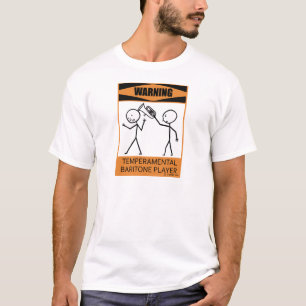 警告の気難しなバリトン歌手プレーヤー Tシャツ