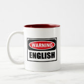 警告の英国のマグ ツートーンマグカップ (左)