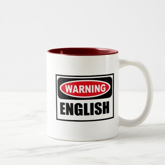 警告の英国のマグ ツートーンマグカップ (右)