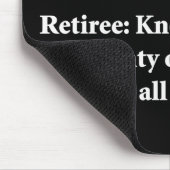 警告の退職者-知っていますそれをすべて…. マウスパッド (コーナー)