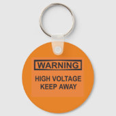 警告の高保電遠くに印 キーホルダー (正面)