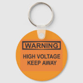 警告の高保電遠くに印 キーホルダー (裏面)