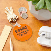 警告の高保電遠くに印 キーホルダー