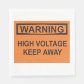 警告の高保電遠くに印 スタンダードランチョンナプキン (正面)