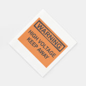 警告の高保電遠くに印 スタンダードランチョンナプキン (角)