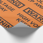 警告の高保電遠くに印 ラッピングペーパー (角)