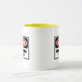 警告の高等学校の先生のマグ マグカップ (中央)