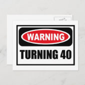 警告の40番はがき ポストカード (正面/裏面)