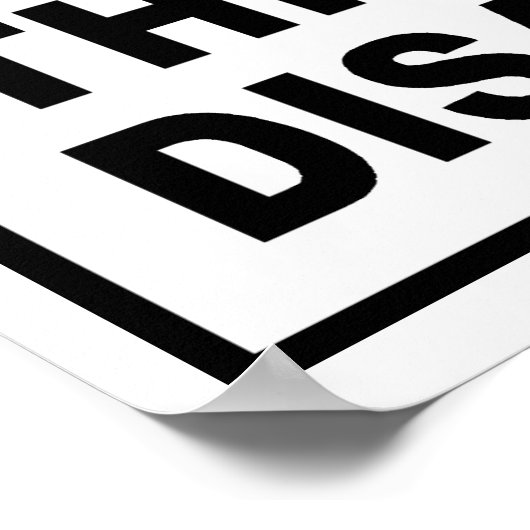 警告の – この部屋は被災地だ ポスター (角)