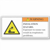 警告の/オ警告ゾンのラベル シール (正面)