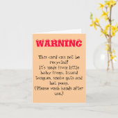 警告の カード (黄色い花)