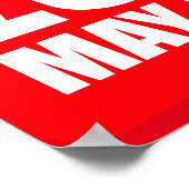 警告の：ゾンビは燃えやすい ポスター (角)