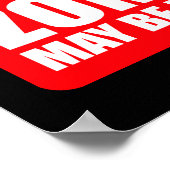 警告の：ゾンビは燃えやすい ポスター (角)