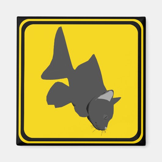 警告の：ナマズが鳴く！ マグネット (正面)