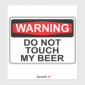 警告の：ビールをTOUCHしない シール (シート)