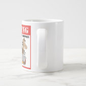 警告の：ペットは幸せを極端に引き起こす ジャンボコーヒーマグカップ (裏面)