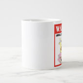 警告の：ペットは幸せを極端に引き起こす ジャンボコーヒーマグカップ (正面)