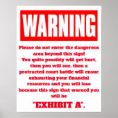 警告の ポスター (正面)