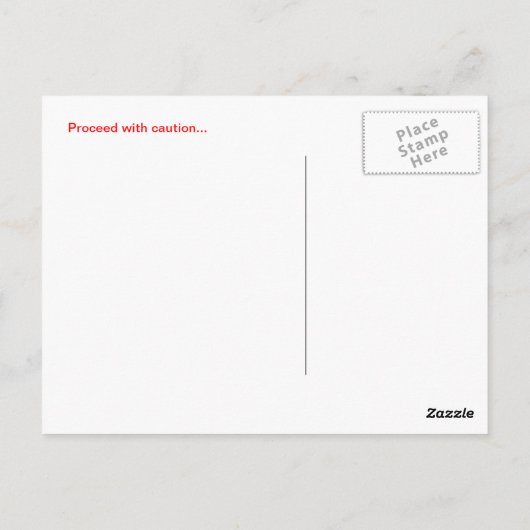 警告の ポストカード (裏面)