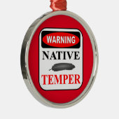 警告の メタルオーナメント (右)