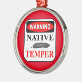 警告の メタルオーナメント (左)