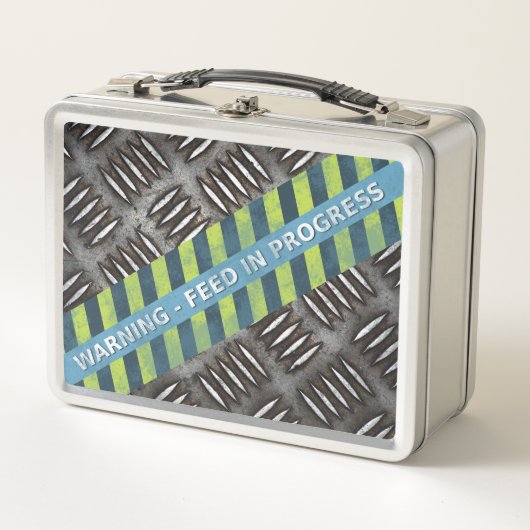 警告の メタルランチボックス (正面)
